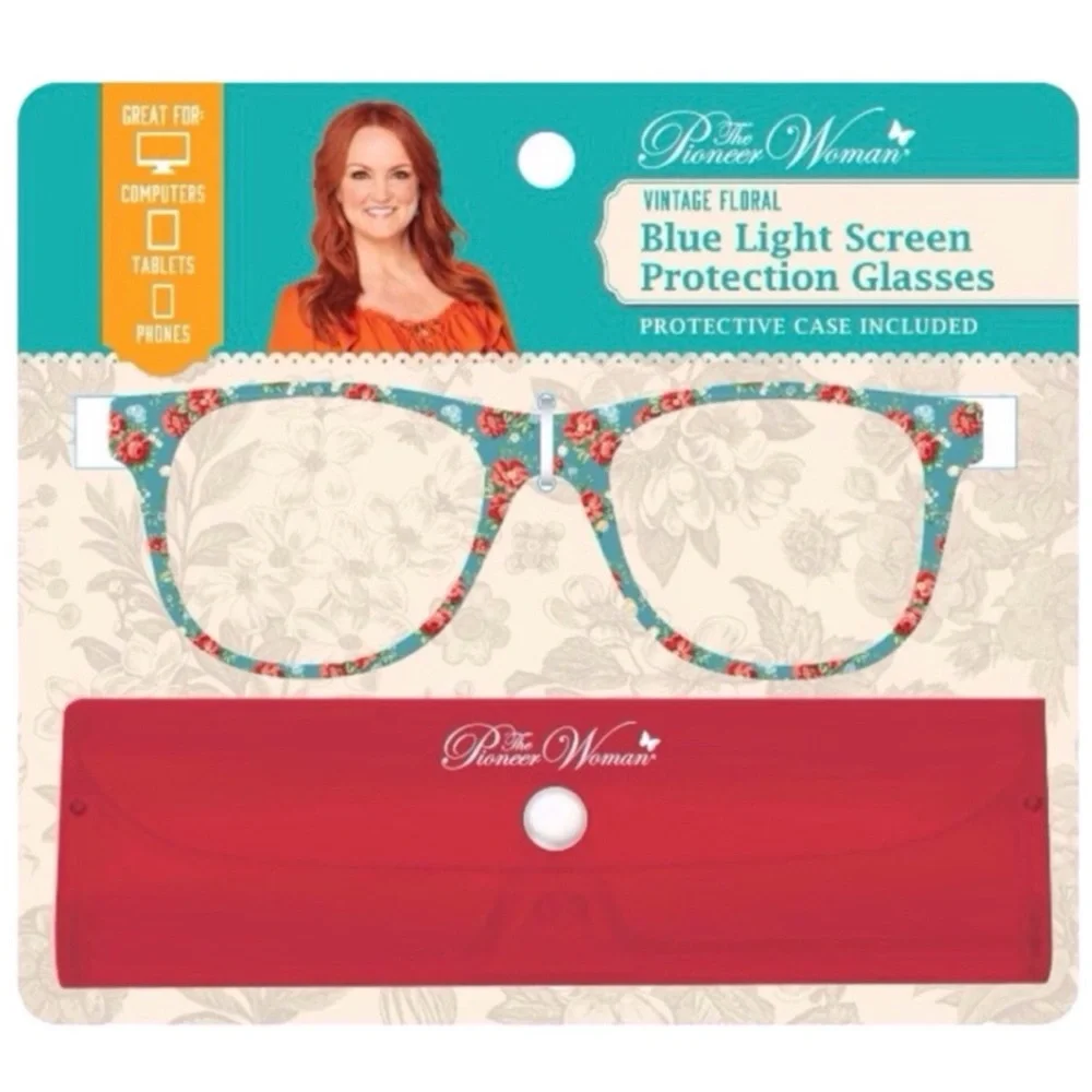 The Pioneer Woman Blue Light Screen Protection Glasses with Case (NWT)